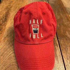 Life is Good Red ‘Half Full” Adjustable Cap